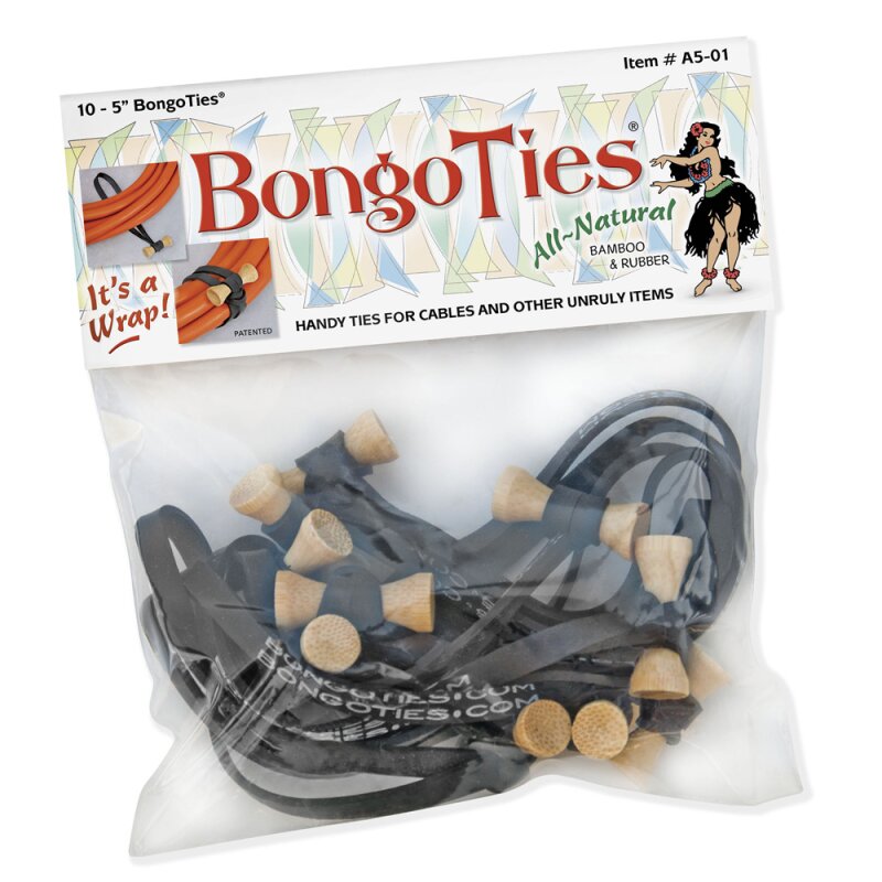 Bongo Ties 10x Pack Schwarz