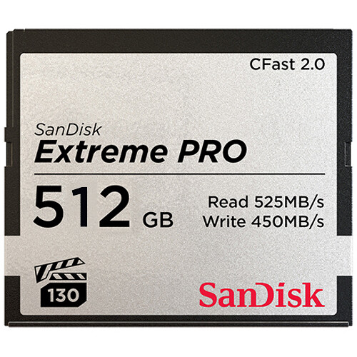 SanDisk CFast 2.0 512GB 525MB/s